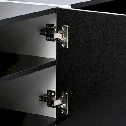 Modern Rectangle TV Stand for TVs Up to 80  with High Gloss UV Surface