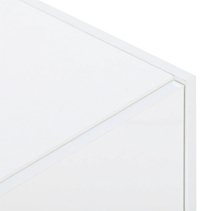 Modern Rectangle TV Stand for TVs Up to 80  with High Gloss UV Surface