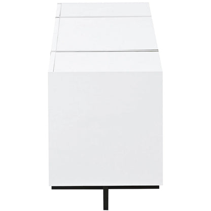 Modern Rectangle TV Stand for TVs Up to 80  with High Gloss UV Surface
