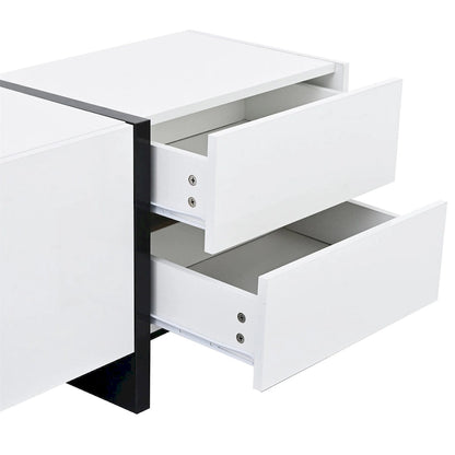 Modern Rectangle TV Stand for TVs Up to 80  with High Gloss UV Surface