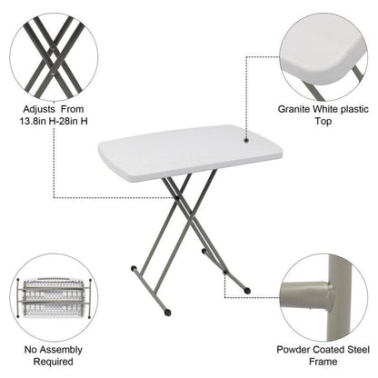 Karlhome 30 HDPE Adjustable Folding Table