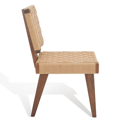 SAFAVIEH Couture Justice Woven Dining Chair (Set of 2) - 19 In. W x 24 In. D x 35 In. H - 19Wx24Dx35H