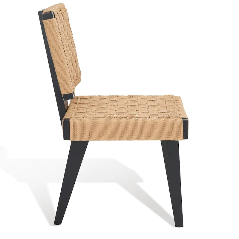 SAFAVIEH Couture Justice Woven Dining Chair (Set of 2) - 19 In. W x 24 In. D x 35 In. H - 19Wx24Dx35H