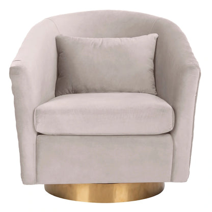 Quilted Swivel Tub Chair with Upholstered Seat and 360-Degree Rotating Base for Living Room