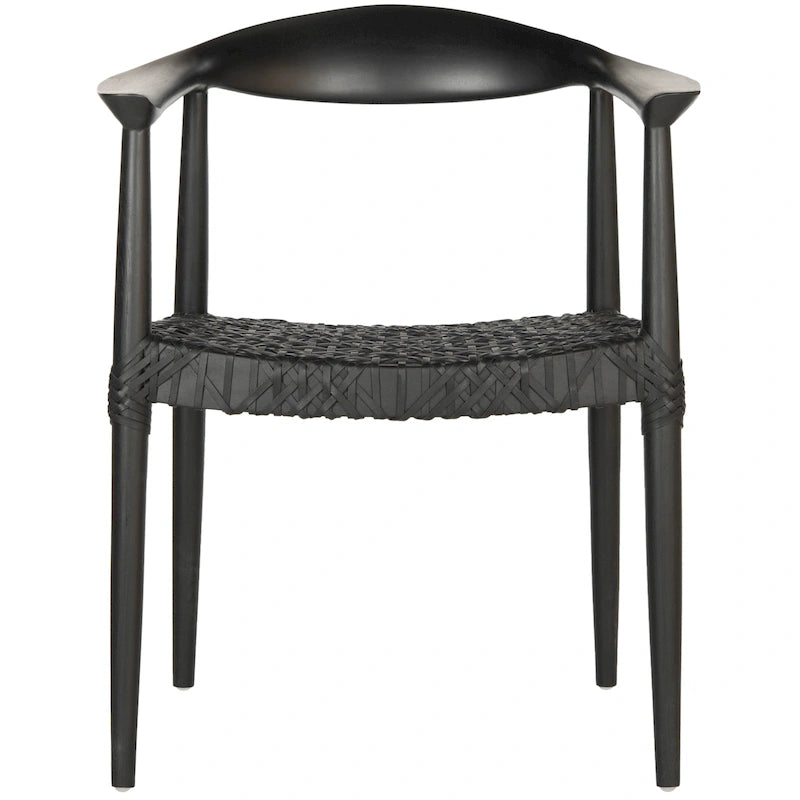 SAFAVIEH Trix Bandelier Black Dining Arm Chair - 24.8  x 18.9  x 30.7  - 25 W x 19 D x 31 H
