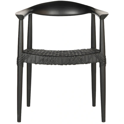 SAFAVIEH Trix Bandelier Black Dining Arm Chair - 24.8  x 18.9  x 30.7  - 25 W x 19 D x 31 H