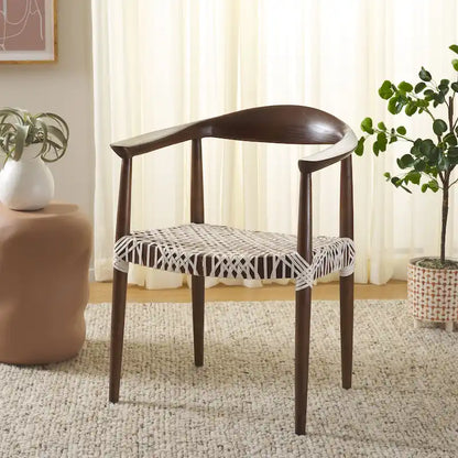SAFAVIEH Trix Bandelier Black Dining Arm Chair - 24.8  x 18.9  x 30.7  - 25 W x 19 D x 31 H