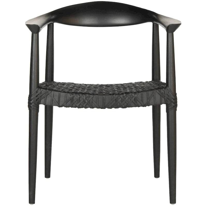 SAFAVIEH Trix Bandelier Black Dining Arm Chair - 24.8  x 18.9  x 30.7  - 25 W x 19 D x 31 H