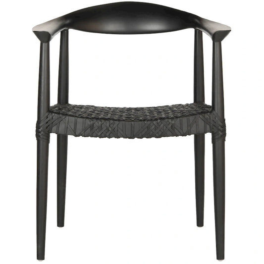SAFAVIEH Trix Bandelier Black Dining Arm Chair - 24.8  x 18.9  x 30.7  - 25 W x 19 D x 31 H
