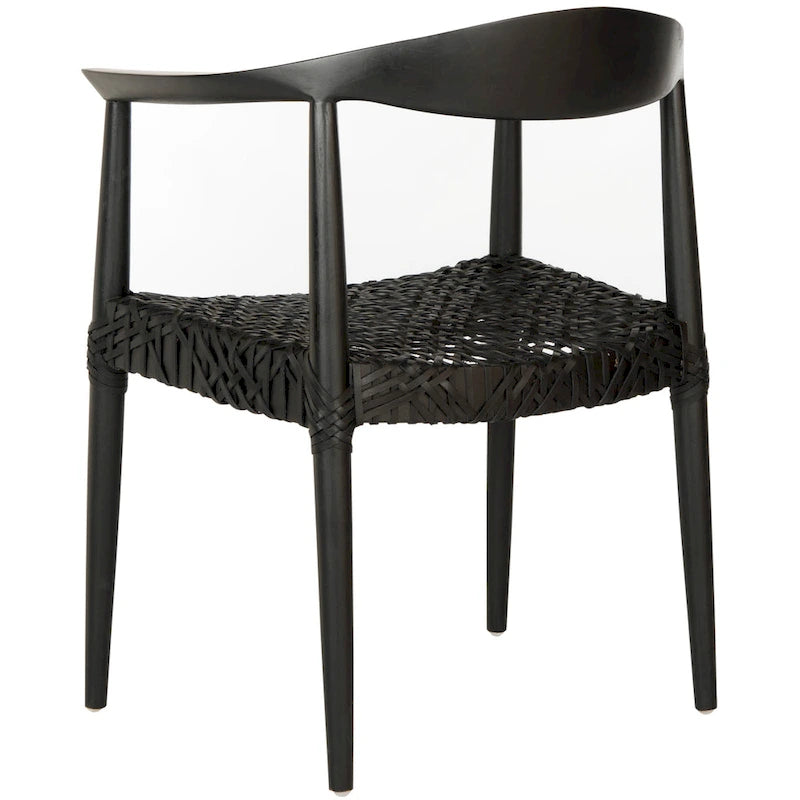 SAFAVIEH Trix Bandelier Black Dining Arm Chair - 24.8  x 18.9  x 30.7  - 25 W x 19 D x 31 H
