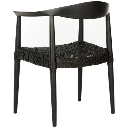 SAFAVIEH Trix Bandelier Black Dining Arm Chair - 24.8  x 18.9  x 30.7  - 25 W x 19 D x 31 H