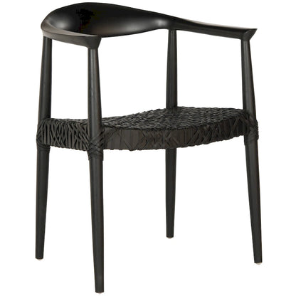 SAFAVIEH Trix Bandelier Black Dining Arm Chair - 24.8  x 18.9  x 30.7  - 25 W x 19 D x 31 H