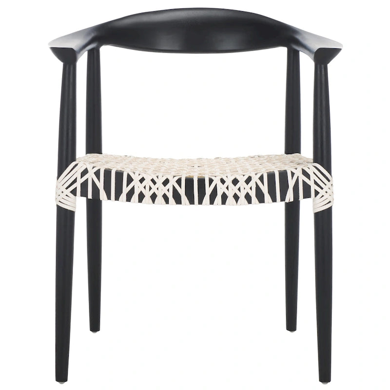 SAFAVIEH Trix Bandelier Black Dining Arm Chair - 24.8  x 18.9  x 30.7  - 25 W x 19 D x 31 H
