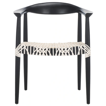 SAFAVIEH Trix Bandelier Black Dining Arm Chair - 24.8  x 18.9  x 30.7  - 25 W x 19 D x 31 H