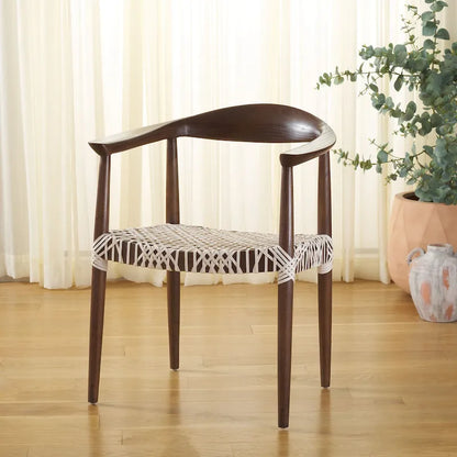 SAFAVIEH Trix Bandelier Black Dining Arm Chair - 24.8  x 18.9  x 30.7  - 25 W x 19 D x 31 H