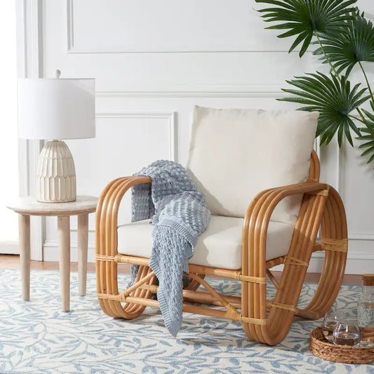 SAFAVIEH Alvena Accent Chair with Cushion - 30  W x 33  D x 29  H - 30Wx33Dx29H