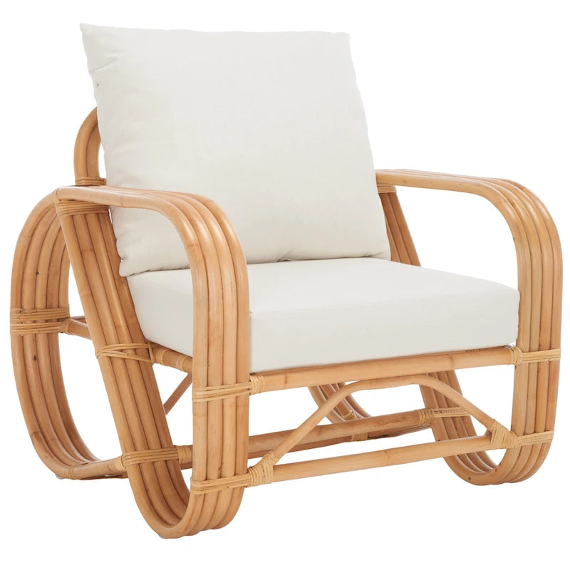 SAFAVIEH Alvena Accent Chair with Cushion - 30  W x 33  D x 29  H - 30Wx33Dx29H