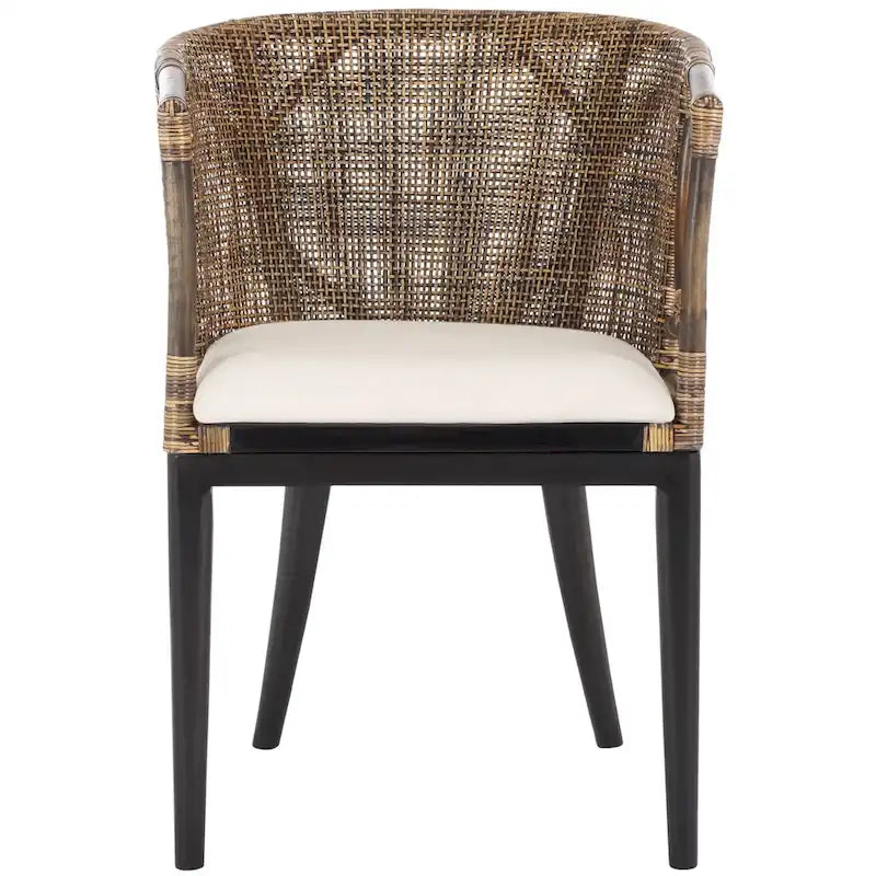 SAFAVIEH Olafia Dining Brown/ Black Arm Chair - 22.3  x 23.3  x 31.5  - 22Wx23Dx32H