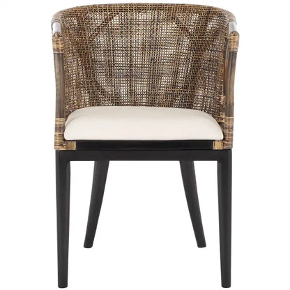 SAFAVIEH Olafia Dining Brown/ Black Arm Chair - 22.3  x 23.3  x 31.5  - 22Wx23Dx32H
