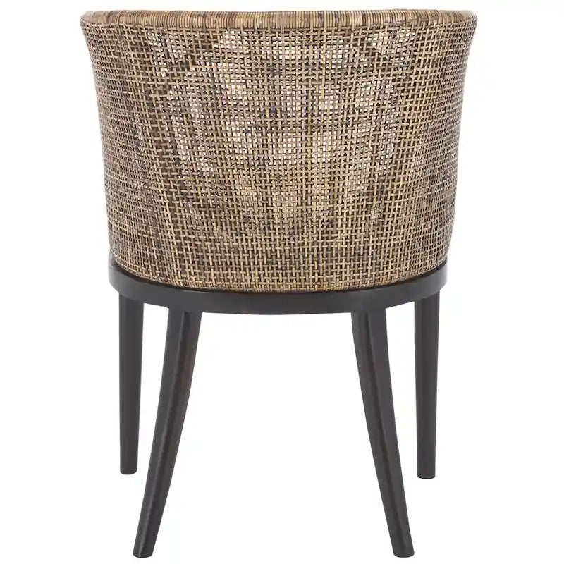 SAFAVIEH Olafia Dining Brown/ Black Arm Chair - 22.3  x 23.3  x 31.5  - 22Wx23Dx32H