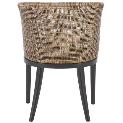 SAFAVIEH Olafia Dining Brown/ Black Arm Chair - 22.3  x 23.3  x 31.5  - 22Wx23Dx32H