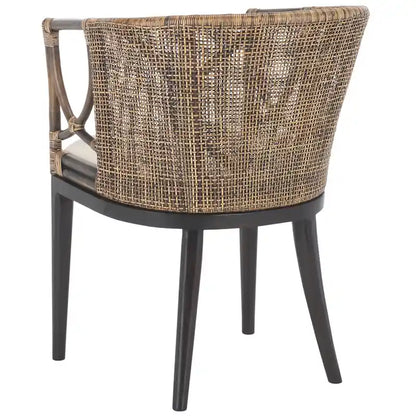 SAFAVIEH Olafia Dining Brown/ Black Arm Chair - 22.3  x 23.3  x 31.5  - 22Wx23Dx32H