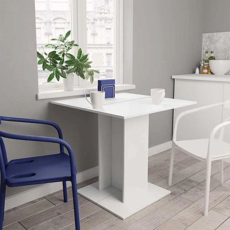 vidaXL Dining Table White 31.5 x31.5 x29.5  Engineered Wood