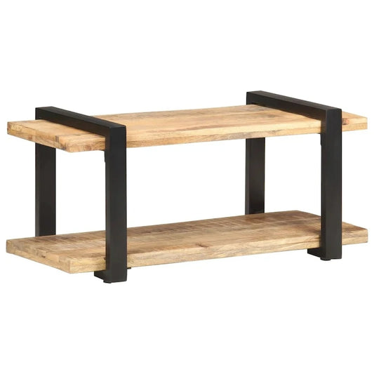vidaXL TV Stand 35.4 x15.7 x15.7  Rough Mango Wood