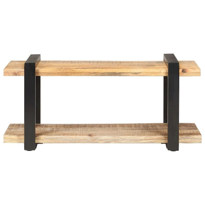 vidaXL TV Stand 35.4 x15.7 x15.7  Rough Mango Wood