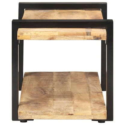 vidaXL TV Stand 35.4 x15.7 x15.7  Rough Mango Wood
