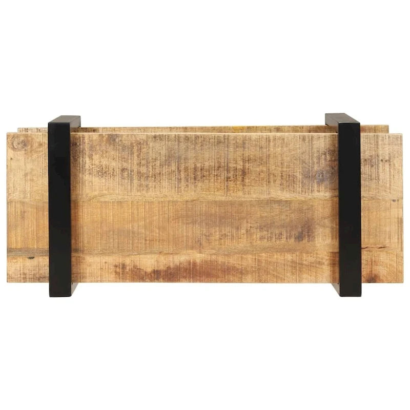 vidaXL TV Stand 35.4 x15.7 x15.7  Rough Mango Wood
