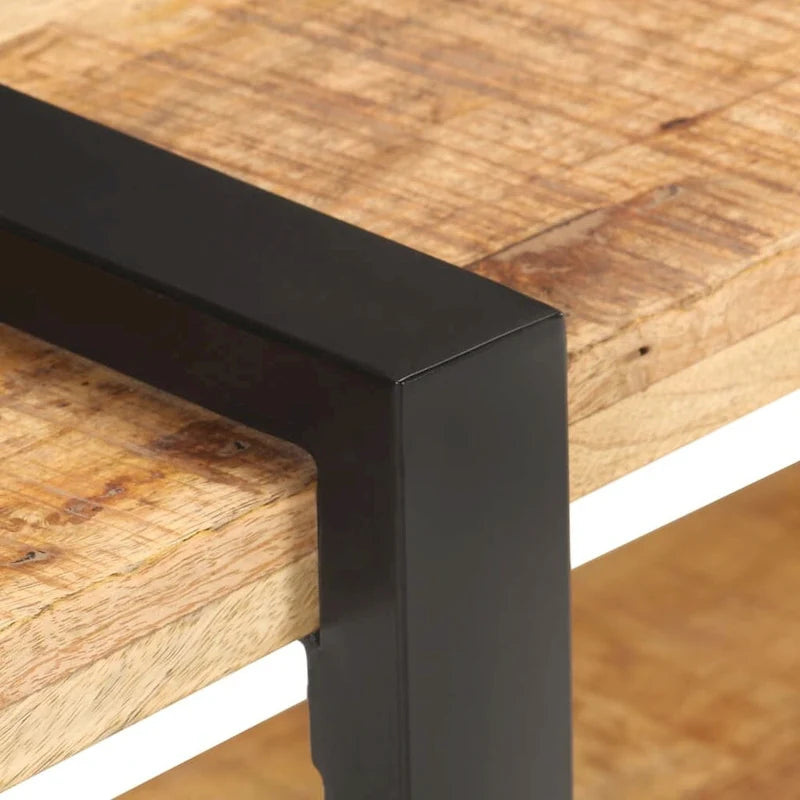 vidaXL TV Stand 35.4 x15.7 x15.7  Rough Mango Wood