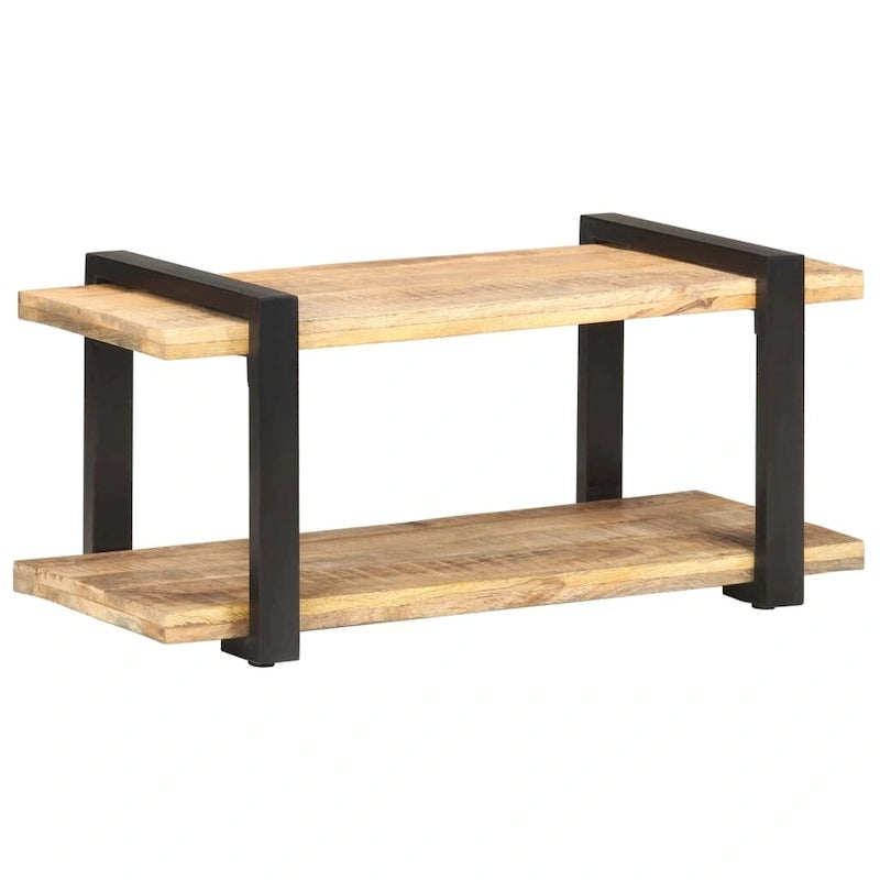 vidaXL TV Stand 35.4 x15.7 x15.7  Rough Mango Wood