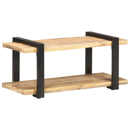 vidaXL TV Stand 35.4 x15.7 x15.7  Rough Mango Wood