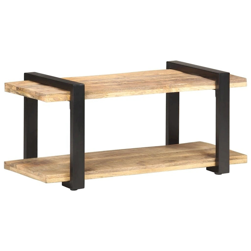 vidaXL TV Stand 35.4 x15.7 x15.7  Rough Mango Wood