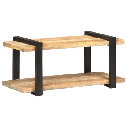 vidaXL TV Stand 35.4 x15.7 x15.7  Rough Mango Wood