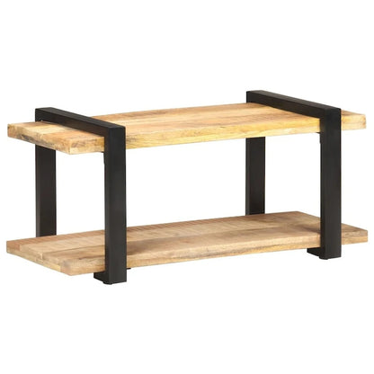vidaXL TV Stand 35.4 x15.7 x15.7  Rough Mango Wood