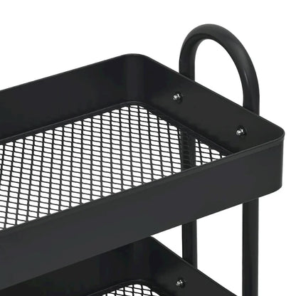 vidaXL Trolley 3-Tier Kitchen Trolley Kitchen Island Storage Utility Cart - 16.9 x 13.4 x 31.1