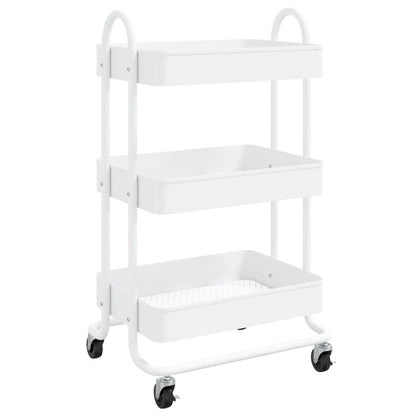 vidaXL Trolley 3-Tier Kitchen Trolley Kitchen Island Storage Utility Cart - 16.9 x 13.4 x 31.1