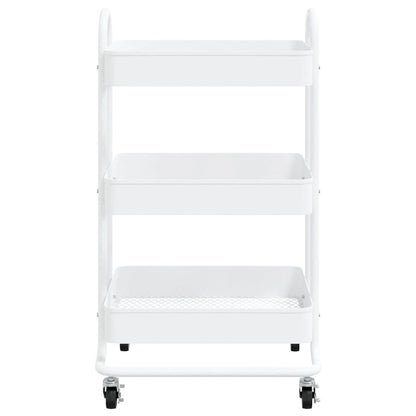 vidaXL Trolley 3-Tier Kitchen Trolley Kitchen Island Storage Utility Cart - 16.9 x 13.4 x 31.1