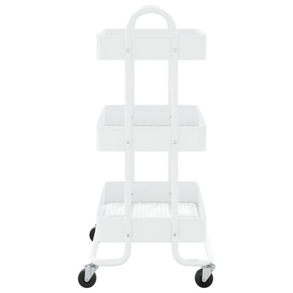 vidaXL Trolley 3-Tier Kitchen Trolley Kitchen Island Storage Utility Cart - 16.9 x 13.4 x 31.1