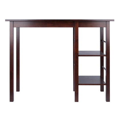 Egan Breakfast Kitchen Island with Shelves, Walnut - 45W x 19.7D x 36.2H