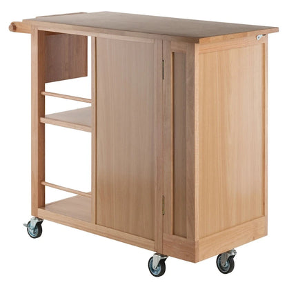 Douglas Utility Kitchen Cart, Natural - 42.52 x 18.98 x 35.63 inches