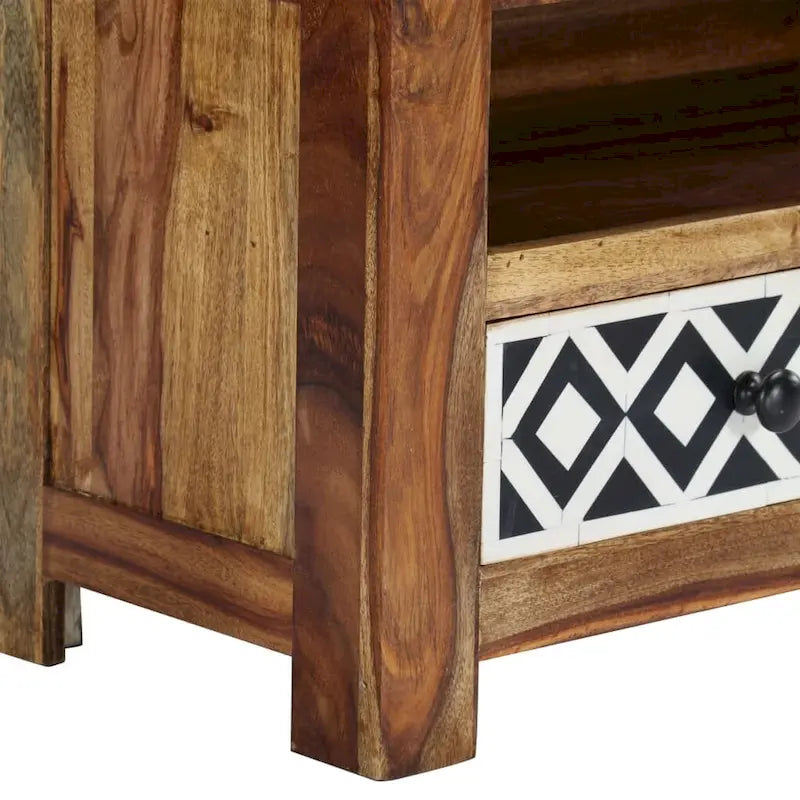 vidaXL TV Stand 47.2 x11.8 x15.7  Solid Wood Sheesham