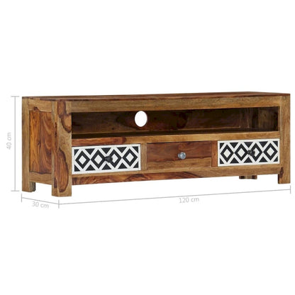 vidaXL TV Stand 47.2 x11.8 x15.7  Solid Wood Sheesham