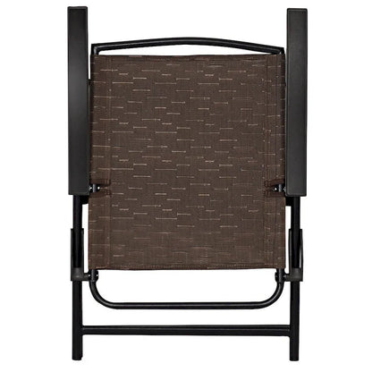 Gymax 4PCS Adjustable Folding Fabric Chair Powder Coated Steel Tube - 21 x 27 x 35.5