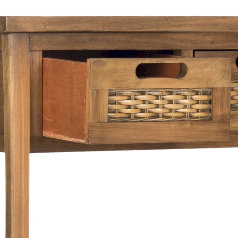 SAFAVIEH Lanie Distressed 3-Drawer Black Console Table - 34  x 14  x 30  - 34Wx14Dx30H