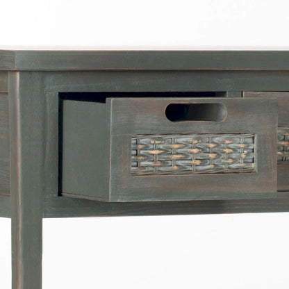 SAFAVIEH Lanie Distressed 3-Drawer Black Console Table - 34  x 14  x 30  - 34Wx14Dx30H