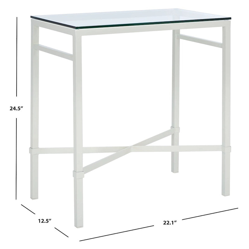 SAFAVIEH Couture Vallie Side Table - 22  W x 13  D x 25  H - 22Wx13Dx25H