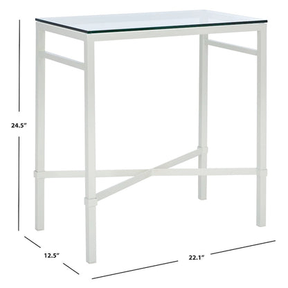 SAFAVIEH Couture Vallie Side Table - 22  W x 13  D x 25  H - 22Wx13Dx25H